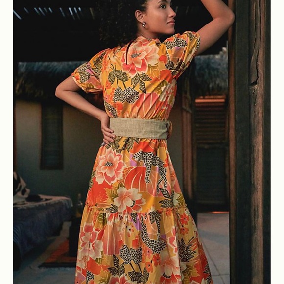Anthropologie Farm Rio Maribel Maxi dress 👗 - Picture 3 of 8